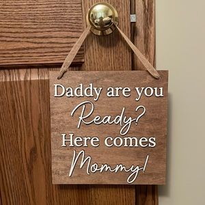 Wooden wedding sign